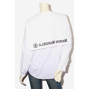 【中古】MM6 Maison Margiela メゾンマルジェラ Sailor shirt ロゴ セーラーカラー 長袖シャツ ブラウス 38 S52DL0118 MM6 Maison Margiela エムエムシックス メゾンマルジェラ Sailor shirt