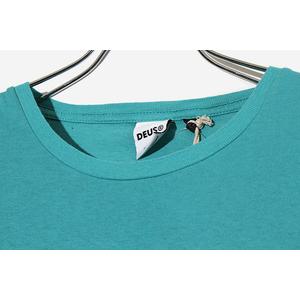 未使用品 DEUS EX MACHINA デウスエクスマキナ TOO WELL TEE プリント半袖Tシャツ カットソー S LAGOON グリーン DMP81056D/◆ メンズ