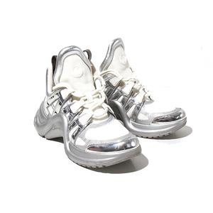 ルイヴィトン LOUIS VUITTON LOUIS VUITTON ルイヴィトン アークライトレースアップ 厚底 スニーカー シューズ 靴 38 1/2 WHITE Silver ホワイト シルバー /● レディース