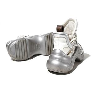 ルイヴィトン LOUIS VUITTON LOUIS VUITTON ルイヴィトン アークライトレースアップ 厚底 スニーカー シューズ 靴 38 1/2 WHITE Silver ホワイト シルバー /● レディース