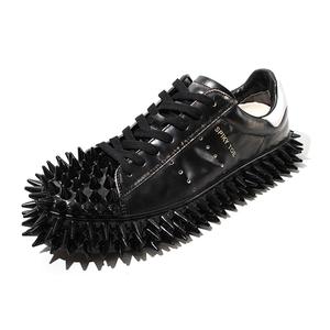 27.5cm 2025AW doublet ダブレット SPIKY LEATHER SNEAKER スパイキー レザー スニーカー BLACK ブラック 25AW76FT63 /● メンズ