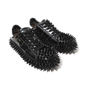 27.5cm 2025AW doublet ダブレット SPIKY LEATHER SNEAKER スパイキー レザー スニーカー BLACK ブラック 25AW76FT63 /● メンズ