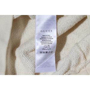 GUCCI グッチ ブレードロゴ スパンコール フーディー パーカー XS IVORY アイボリー 469251 イタリア製 国内正規品 /● メンズ