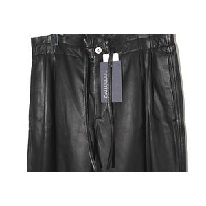 1 未使用品 nonnative ノンネイティブ  VOYAGER EASY PANTS SHEEP LEATHER ボヤージ イージー パンツ シープレザー BLACK ブラック NN-P4524 /■In2 メンズ