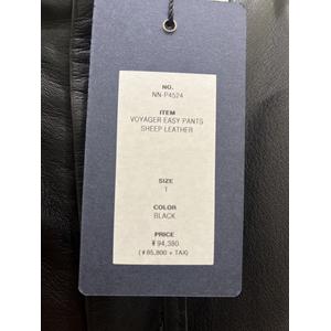 1 未使用品 nonnative ノンネイティブ  VOYAGER EASY PANTS SHEEP LEATHER ボヤージ イージー パンツ シープレザー BLACK ブラック NN-P4524 /■In2 メンズ