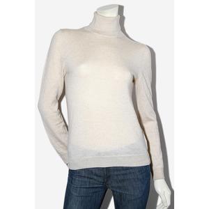 HUMAN WOMAN ヒューマンウーマン ウール タートルネック 長袖 ニット セーター 2 BEIGE ベージュ 077-270043 /◆☆ レディース