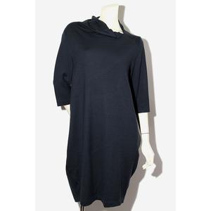 JIL SANDER ジルサンダー アシンメトリー ウール ニット ワンピース36 NAVY ネイビー 700015 22500882 /◆☆ レディース