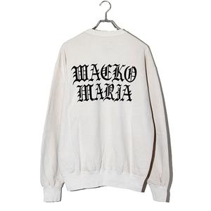 未使用品 ワコマリア WACKO MARIA 未使用品 2025AW WACKO MARIA ワコマリア DEATH ROW RECORDS / GARMENT DYED SWEAT SHIRT デス・ロウ・レコード ガーメントダイ スウェットシャツ トレーナー L IVORY アイボリー DEATHROW-WM-SS03 /● メンズ