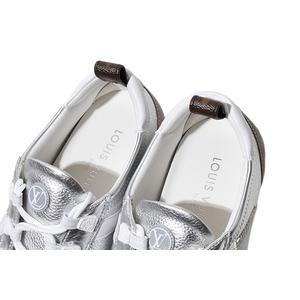 23cm LOUIS VUITTON LV スニーカリーナ メタリック グレインカーフレザー スニーカー モノグラム 36 SILVER シルバー 1AHOJB イタリア製 /●☆ レディース