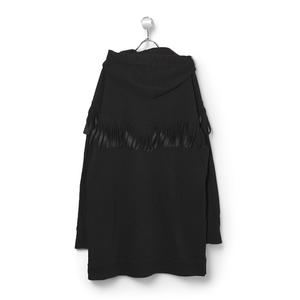 Martin Margiela 1 マルタンマルジェラ 1 FRINGED DETAIL HOODY フリンジ フーディー パーカー ワンピース M BLACK ブラック S51GU0052 /●☆ レディース