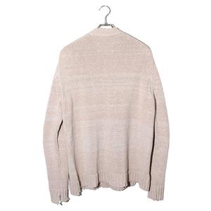 メゾンマルジェラ 10 Maison Margiela 10 2022AW Maison Margiela 10 メゾンマルジェラ デストロイ ダメージ加工 ニット カーディガン S BEIGE ベージュ S50GP0276 ルーマニア製 国内正規品 /● メンズ