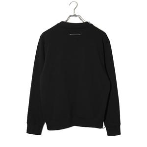 2024SS MM6 Maison Margiela エムエムシックス メゾンマルジェラ ナンバリング ロゴ プリント クルーネック スウェットシャツ トレーナー S BLACK ブラック S52GU0221 S25537 ポルトガル製 /●☆ レディース