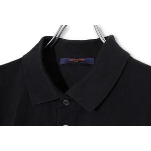 2022AW LOUIS VUITTON ルイヴィトン  ダミエポケット 半袖ポロシャツ L BLACK ブラック RM222Q VHI HJY41W イタリア製 /● メンズ