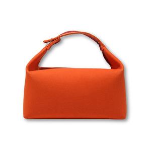HERMES エルメス バス用ポーチ スモール トワル ブリッド ア ブラック ケース バニティバッグ GM シルバー金具 オランジュ・フー H104223M 05 フランス製 /● メンズ レディース