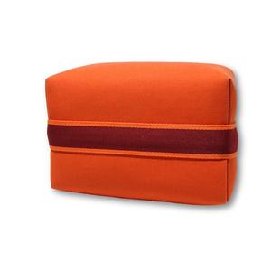 HERMES エルメス バス用ポーチ スモール トワル ブリッド ア ブラック ケース バニティバッグ GM シルバー金具 オランジュ・フー H104223M 05 フランス製 /● メンズ レディース