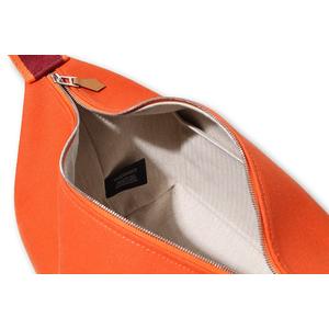 HERMES エルメス バス用ポーチ スモール トワル ブリッド ア ブラック ケース バニティバッグ GM シルバー金具 オランジュ・フー H104223M 05 フランス製 /● メンズ レディース