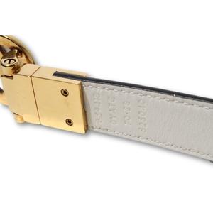 GUCCI グッチ GGエンブレム リバーシブル スリムベルト ブラック / オフホワイト 659418 0YATC 1089 /● ☆ レディース