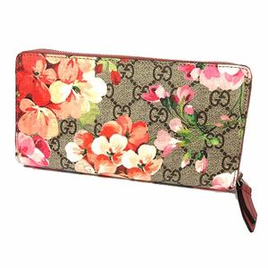 グッチ GUCCI GG ブルームス スプリーム 長財布 ラウンドファスナー 花