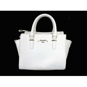 【X'masセール★30%OFF】サマンサベガ Samantha Vega ハンドバッグ ホワイト×ブラック×シルバー レディース 中古 サマンサベガ Samantha Vega トートバッグ ハンド 2way ショルダー
