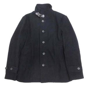 ジャーナルスタンダード JOURNAL STANDARD 11AW スタンドカラーコート チンストラップ メルトン ハーフ ジャケット ブルゾン M 紺 ネイビー/13▼11 メンズ