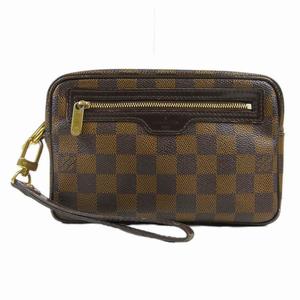 ルイヴィトン LOUIS VUITTON ダミエ ポシェット ビエ・マカオ セカンドバッグ ポーチ バッグインバッグ レザー N61739 茶 ブラウン レディース メンズ/5/△O75