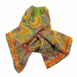 美品 エトロ ETRO ペイズリー 総柄 ティペット マフラー ベロア ライン  