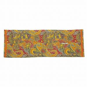 美品 エトロ ETRO ペイズリー 総柄 ティペット マフラー ベロア ライン  