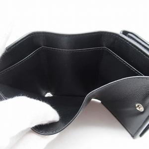 バレンシアガ　三つ折り財布　パンチング　ロゴ　黒　　コンパクト バレンシアガ 三つ折り財布 パンチングロゴ コンパクト