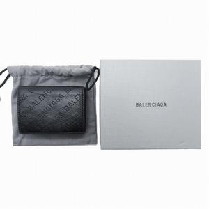 美品　バレンシアガ　二つ折り財布　コンパクトウォレット　パンチングロゴ　グレー バレンシアガ BALENCIAGA CASH MINI WALLET キャッシュミニ