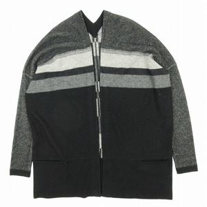 美品 ヴィンス VINCE ウール × カシミヤ ボーダー ニット カーディガン 