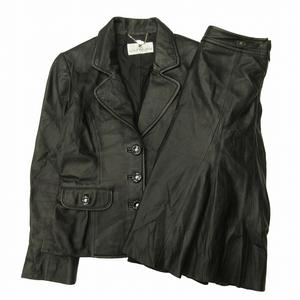 クレージュ courreges ラムレザー ジャケット スカート スーツ 2点 