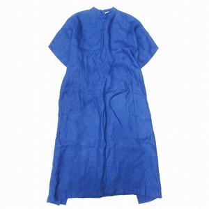 美品 22ss ハイク HYKE LINEN DRESS リネン ロングドレス ベルテッド  