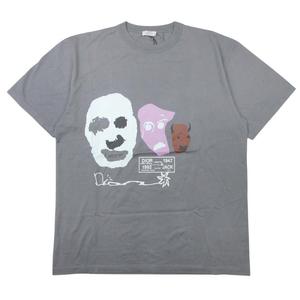 未使用品 22AW ディオール × トラヴィススコット Dior × TRAVIS SCOTT オーバーサイズ プリント Tシャツ カットソー トップス 半袖 コットン クルーネック Cactus Jack 283J641B0677 サイズXL グレー メンズ/☆P27/GT7 