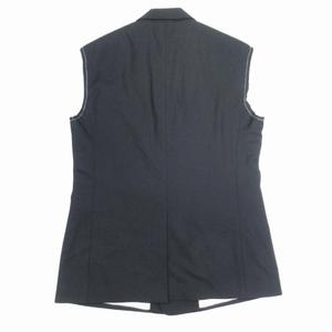 極美品 20ss ラフシモンズ RAF SIMONS スリーブレス ジャケット ピークドラペル ブレザー ブルゾン ベスト 48 黒 ブラック アーカイブ コレクションピース 201-527/△E04/メンズ 