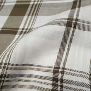 極美品 20ss ドリスヴァンノッテン DRIES VAN NOTEN CASUL 9211 M.W.SHIRT ECR チェック スリーブレス シャツ ノースリーブ カットソー 総柄 46 オフホワイト×ブラウン アーカイブ コレクションピース/△E05/メンズ 