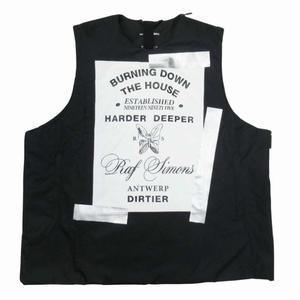 未使用品 19aw ラフシモンズ RAF SIMONS TEMPLA コラボ プリマロフト オーバーサイズ ベスト プルオーバー アウター ビッグシルエット S 黒 ブラック 192-201/△E07/メンズ 