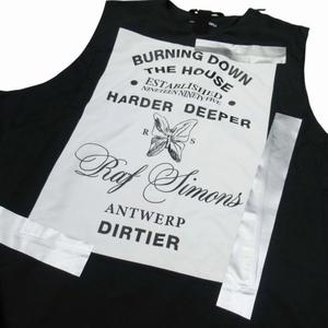 未使用品 19aw ラフシモンズ RAF SIMONS TEMPLA コラボ プリマロフト オーバーサイズ ベスト プルオーバー アウター ビッグシルエット S 黒 ブラック 192-201/△E07/メンズ 