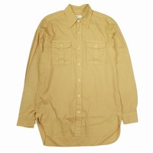 未使用品 18ss ドリスヴァンノッテン DRIES VAN NOTEN CHEVIOT 5241 M.W.SHIRT MUS ワークシャツ 長袖 ブラウス カットソー 48 マスタード/△E06/メンズ 
