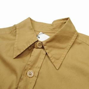 未使用品 18ss ドリスヴァンノッテン DRIES VAN NOTEN CHEVIOT 5241 M.W.SHIRT MUS ワークシャツ 長袖 ブラウス カットソー 48 マスタード/△E06/メンズ 