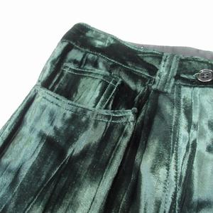 未使用品 20aw ドリスヴァンノッテン DRIES VAN NOTEN PENNAN 1250 W.W.PANTS BOT ベルベット ボトムス ノータック ストレートシルエット パンツ スラックス 34 ダークグリーン/△E29/メンズ 