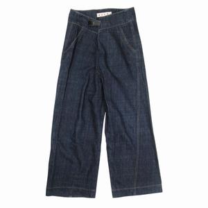 美品 2017年 マルニ MARNI ハイライズ ラップウエスト ジーンズ ルーズシルエット デニム パンツ ジーパン Gパン 36 インディゴ/△E14/レディース 