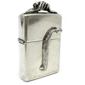 ジッポー ZIPPO 80s スターリングシルバー 立体 スネーク ヘビ オイル 