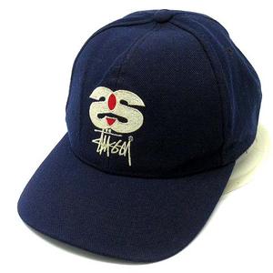 ステューシー OLD STUSSY オールド CAP ストック リンク ダブルロゴ 