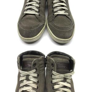 【ほぼ未使用】SANTONI サントーニ スウェードレザーサイドジップスニーカー サントーニ SANTONI アンティーク加工 スエード ハイカット