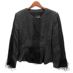 ジョルジオアルマーニ ノーカラージャケット ウール混 シルク混 42 L