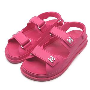 シャネル CHANEL フットベッド サンダル ココマーク スポーツ ラバー