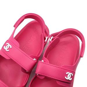 シャネル CHANEL フットベッド サンダル ココマーク スポーツ ラバー