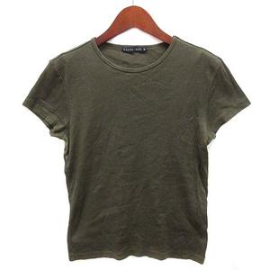 ラルフローレン RALPH LAUREN Tシャツ カットソー コットン 半袖 カーキグリーン M レディース