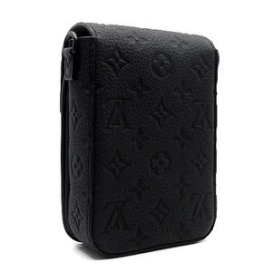 ルイヴィトン LOUIS VUITTON Sロック ヴェルティカル ウェアラブル ウォレット ショルダーバッグ モノグラム トリヨン レザー M81524 ブラック 黒 美品 ☆AA★ メンズ
