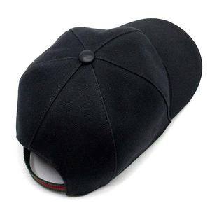 グッチ GUCCI インターロッキングG キャンバス ベースボール キャップ ウェビングライン 387554 ブラック 黒 XL 60cm メンズ
